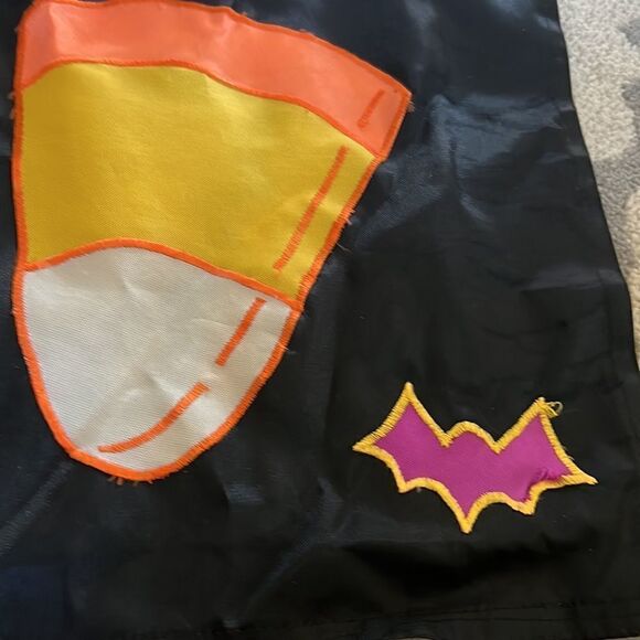 VTG Autumn Fall Halloween Garden Yard Flag Banner Nylon Candy Corn bats EUC - Picture 3 of 5